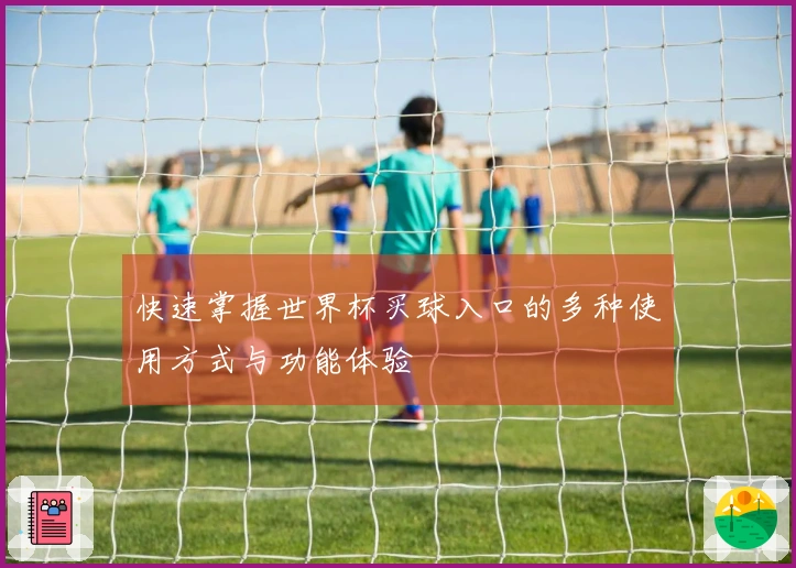快速掌握世界杯买球入口的多种使用方式与功能体验